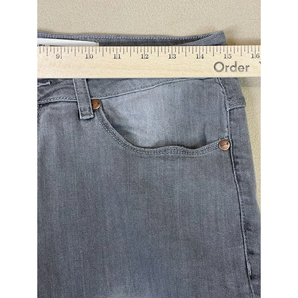 Barbell Jeans Mens 28 Gray Straight Mid‎ Rise Logo Pockets Preppy Adult